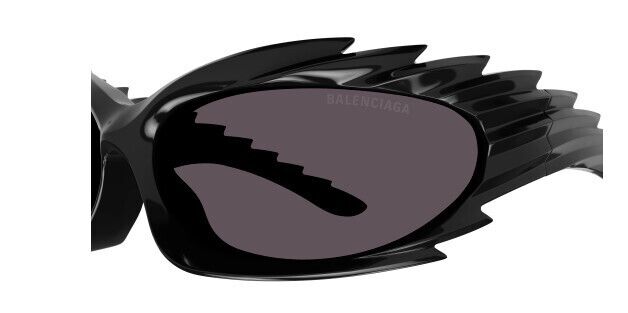 Balenciaga BB0255S 001 Black/Grey Cat-Eye Unisex Sunglasses