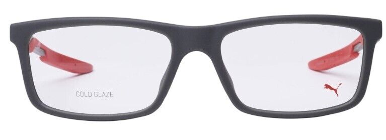 Puma PU0343O 002 Grey-Grey Rectangular Full-Rim Unisex Eyeglasses