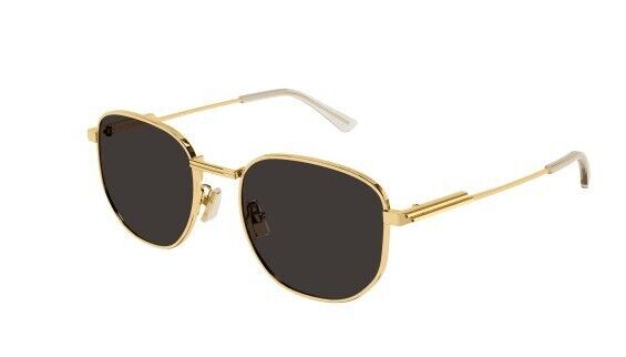 Bottega Veneta BV1160SA 004 Gold/Grey Mirrored Round Unisex Sunglasses