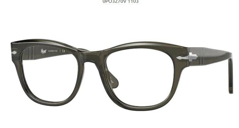 Persol 0PO3270V 181 Colbato Blue / Silver Rectangle Unisex Eyeglasses
