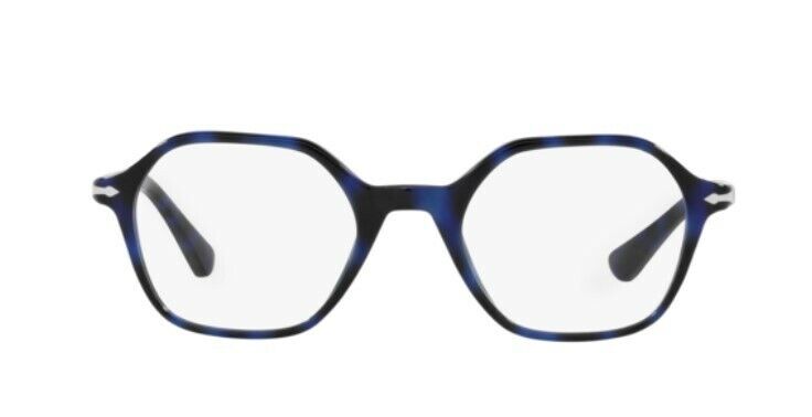 Persol 0PO3254V 1099  Striped Blue/ Black/ Silver Square Unisex Eyeglasses