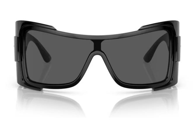 Versace 0VE4451 GB1/87 Black/Dark Grey Rectangular Women's Sunglasses