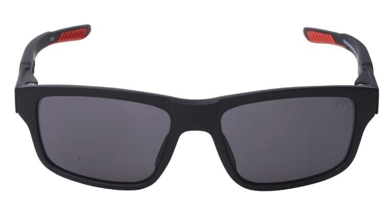 Puma PU0359S 001 Black/Smoke Rectangular Matte Full Rim Men's Sunglasses