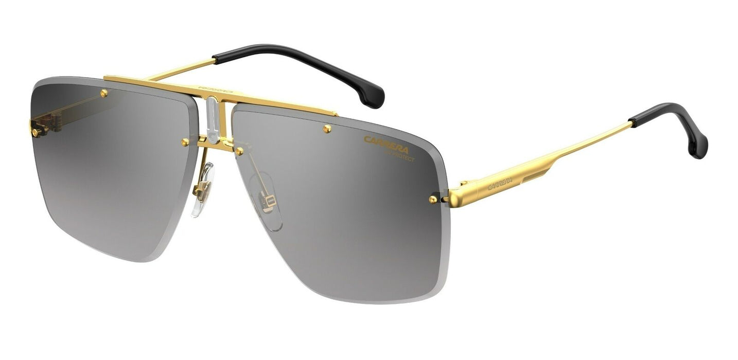 Carrera 1016/S 0RHL/IC Gold Black/Gray Mirror Shaded Silver Sunglasses