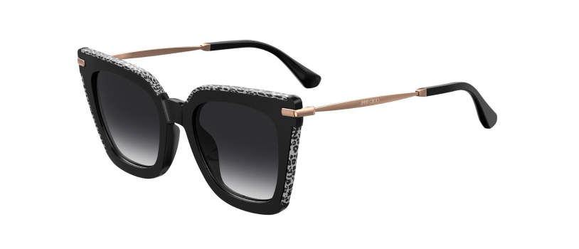 Jimmy Choo Clara/G/S FP3/9O Black Leopard/Gray Gradient Sunglasses