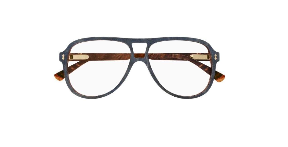Gucci GG1044O 003 Blue-Brown Full-Rim Men's Eyeglasses