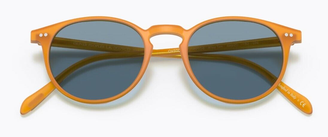 Oliver Peoples 0OV5004SU RILEY SUN 169956 Semi Matte Amber Tortoise Sunglasses