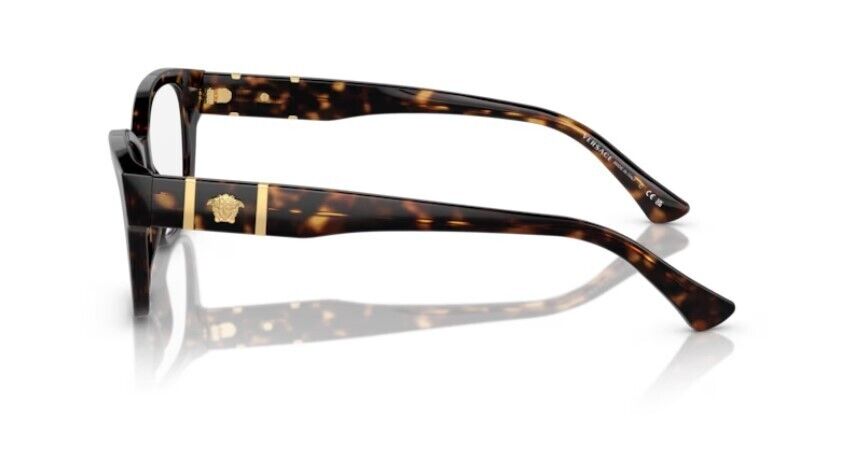 Versace 0VE3344 108 Havana/Clear Cat Eye 54 mm Women's Eyeglasses