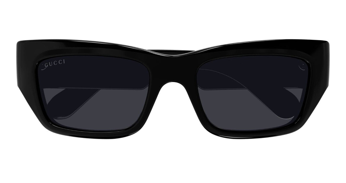 Gucci GG1296S 001 Black/Grey Soft Cat Eye Men's Sunglasses