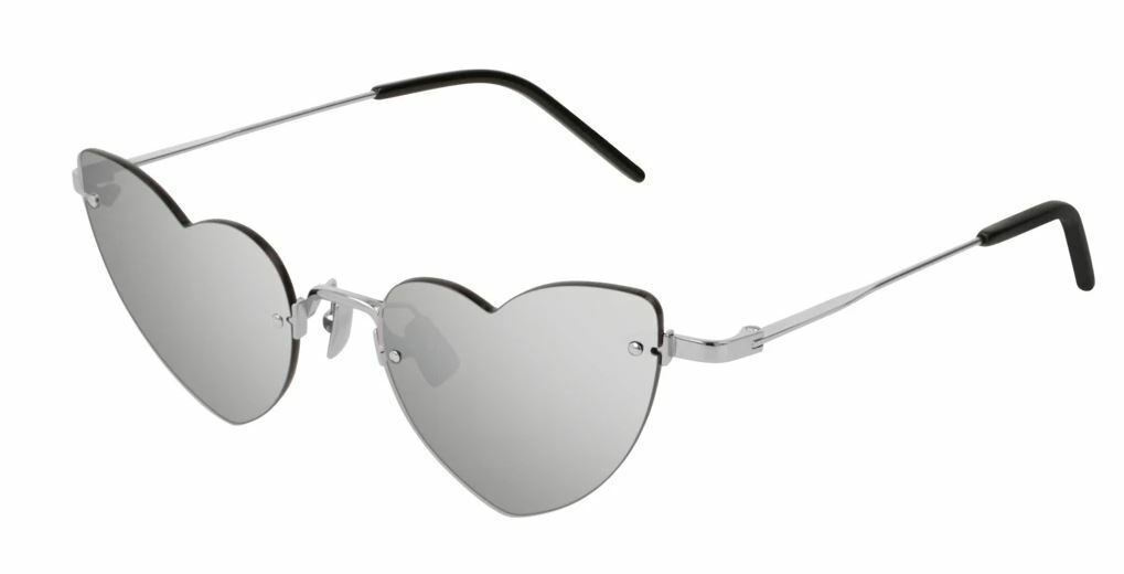 Saint Laurent SL 254 LOULOU 002 Silver Mirrored Women's Sunglasses