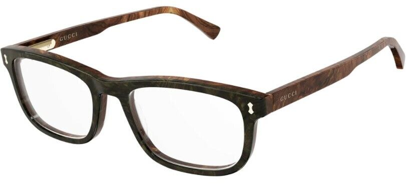 Gucci GG 1046O-006 Brown Rectangle Unisex Eyeglasses