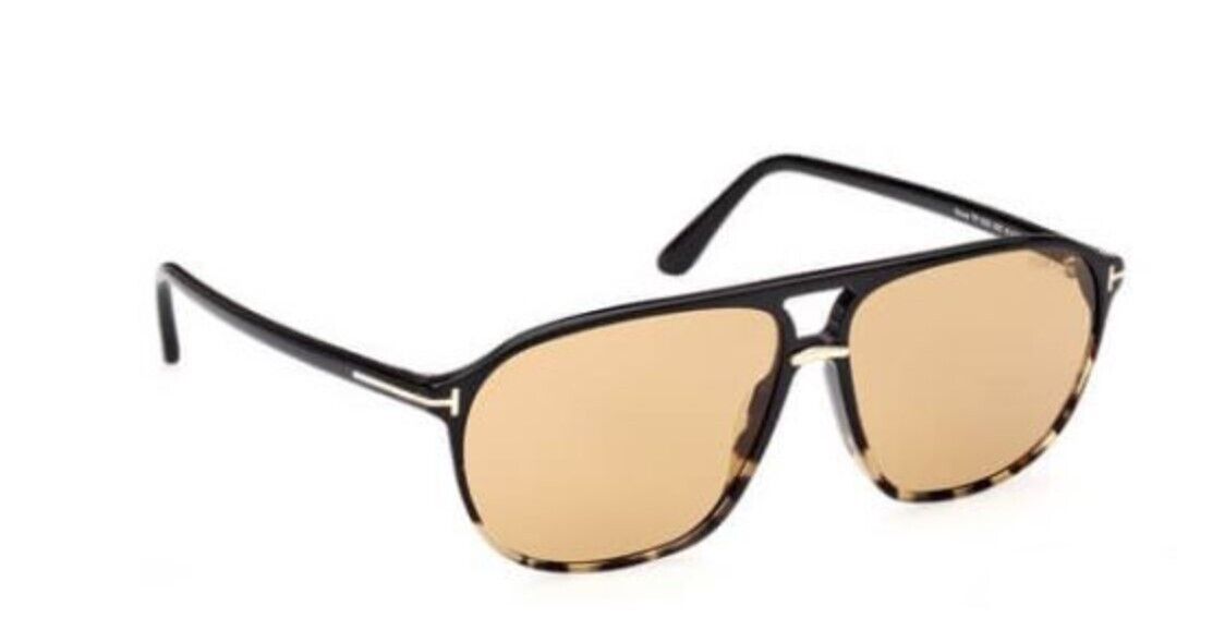 Tom Ford FT1026 Bruce 05E Shiny Tortoise Black/Smoke Men's Sunglasses