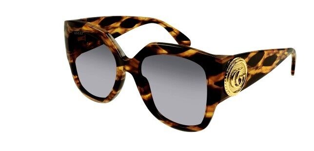 Gucci GG 1407S 002 Havana/Grey Soft Square Women's Sunglasses