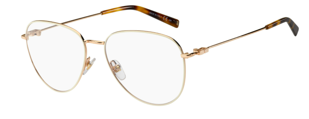 Givenchy Gv0150 0Y3R Gold Ivory Oval Modified Women's Eyeglasses