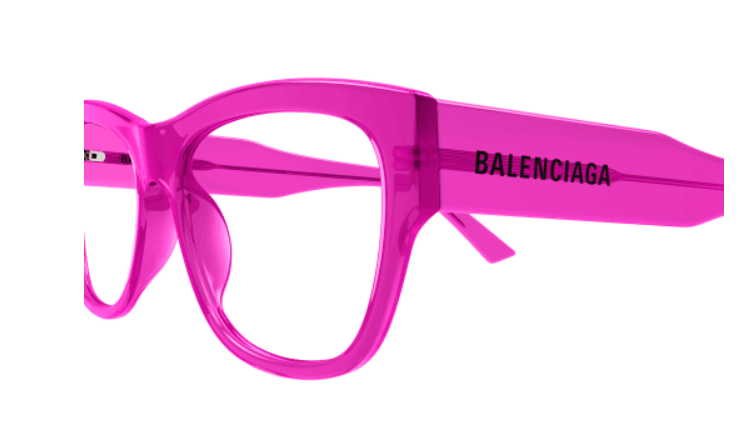 Balenciaga BB0309O 004 Fuchsia Square Men's Eyeglasses