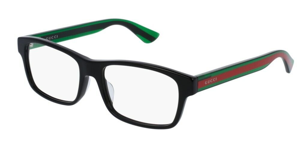 Gucci GG 0006OAN-002 Black/Black Rectangle Unisex Eyeglasses