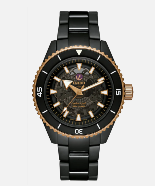 Rado Captain Cook HighTech Ceramic Automatic Black Skeleton Dial Watch R32127162