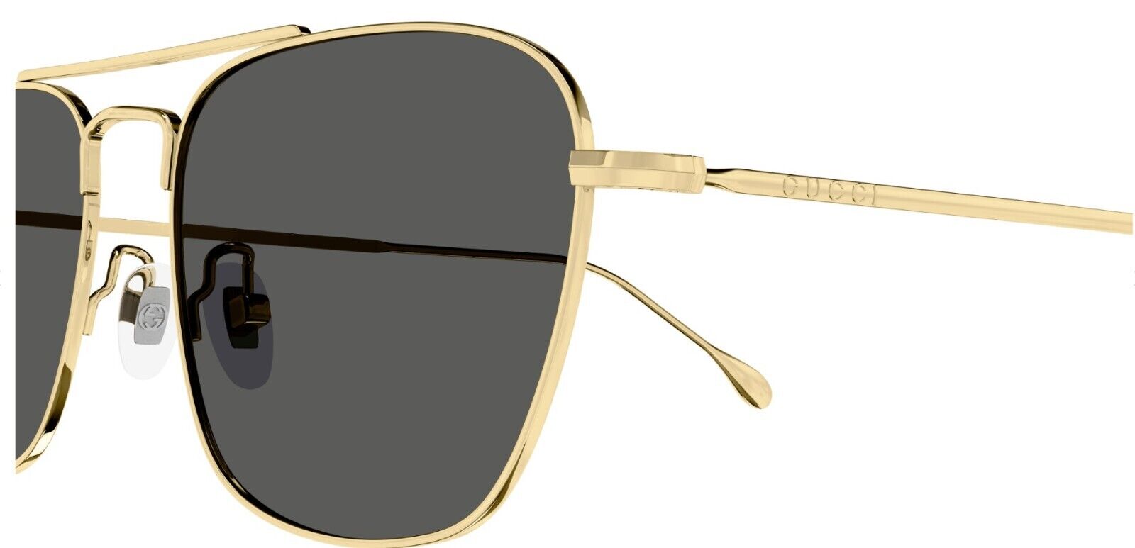 Gucci GG1183S 001 Gold/Grey Teardrop Men's Sunglasses