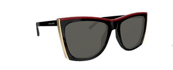 Saint Laurent SL 539 Paloma 001 Black/Grey Cat-Eye Women's Sunglasses