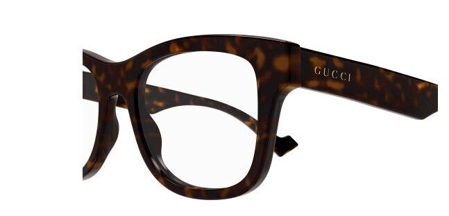 Gucci GG1332O 005 Havana Clear Rectangular Men's Eyeglasses