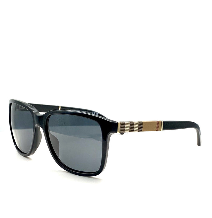 Burberry BE4181 300187 Black/Grey Square Full-Rim Men's Sunglasses