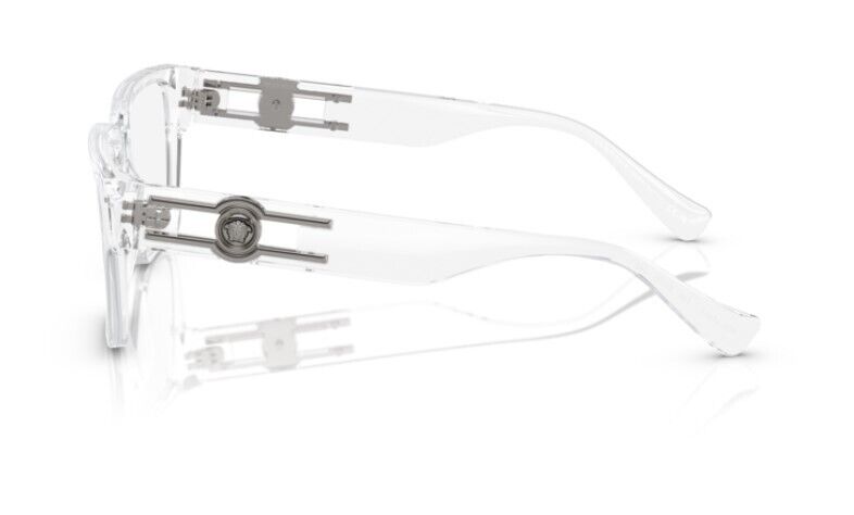 Versace  0VE3346 148 Crystal/Clear Rectangle 55 mm Men's Eyeglasses
