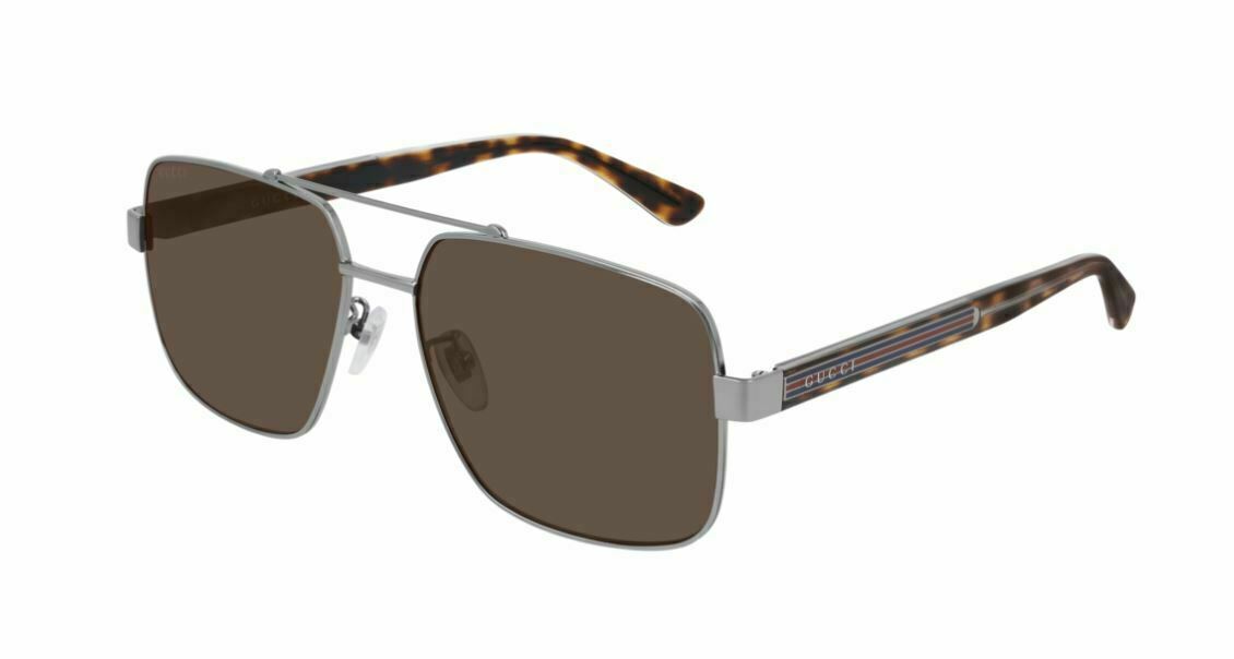 Gucci GG 0529S 002 Gray/Brown Sunglasses
