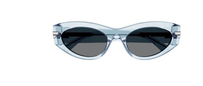 Bottega Veneta BV1189S 003 Light Blue/Grey Oval Women's Sunglasses
