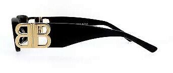Balenciaga BB0096S 001 Black/Grey Full-Rim Rectangle Women's Sunglasses