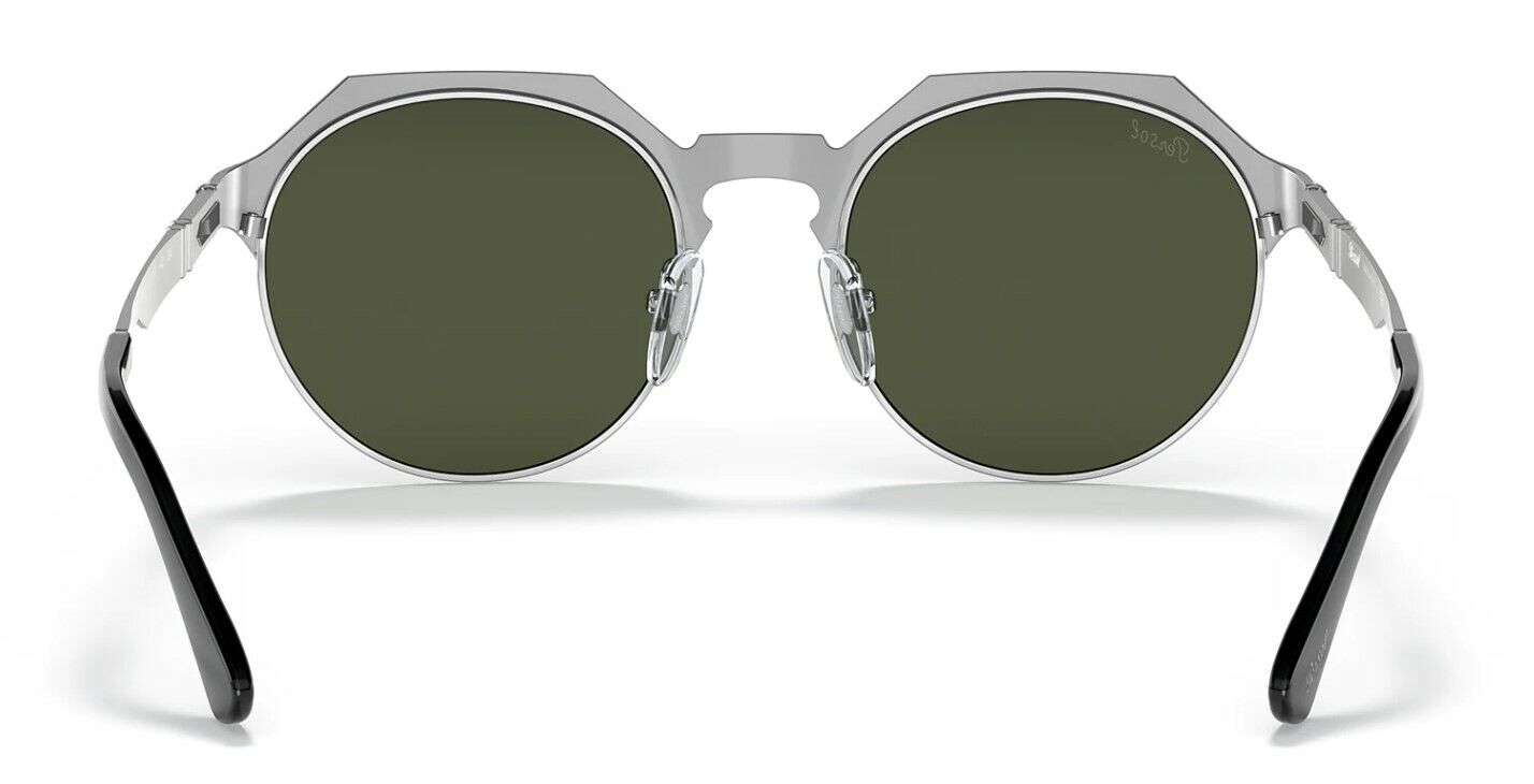 Persol 0PO 2488S 111431 Brushed Silver/Green Sunglasses