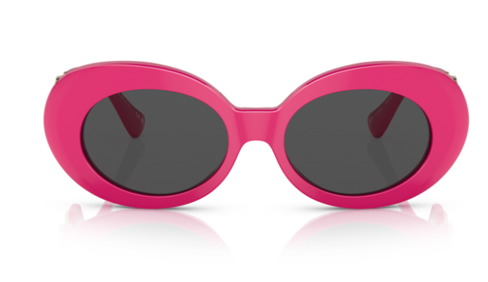 Versace 0VE4426BU 536787 - Fuchsia/ Dark Grey Oval Women's Sunglasses