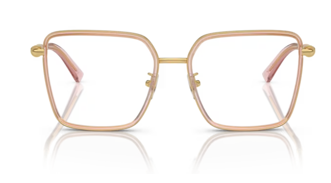 Versace VE1294D 1507 - Transparent peach 55 MM Square Women's Eyeglasses