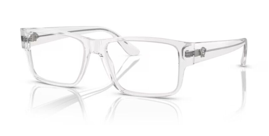 Versace 0VE3342 148 Crystal/Clear Rectangle 57mm Men's Eyeglasses