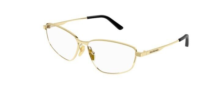 Balenciaga BB0281O 002 Gold Rectangular Unisex Eyeglasses