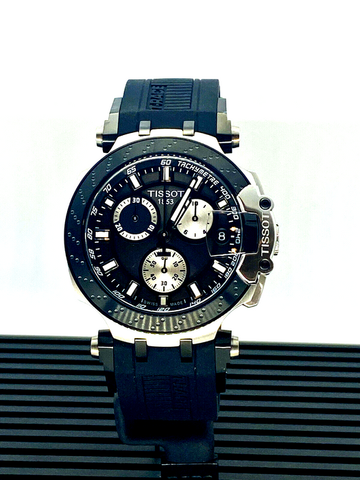 Tissot T-Race Chronograph Black Rubber Quartz Men's Watch T1154172706100