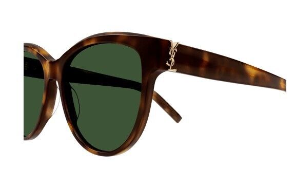 Saint Laurent SL M107 003 Havana/Green Round Women's Sunglasses
