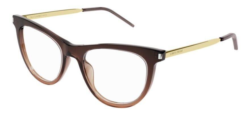 Saint Laurent SL514 004 Brown/Gold Full-Rim Cat-Eye Women's Eyeglasses