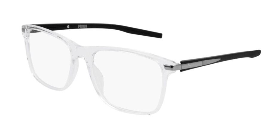 Puma PU0258O 004 Crystal-Black Square Full-Rim Unisex Eyeglasses
