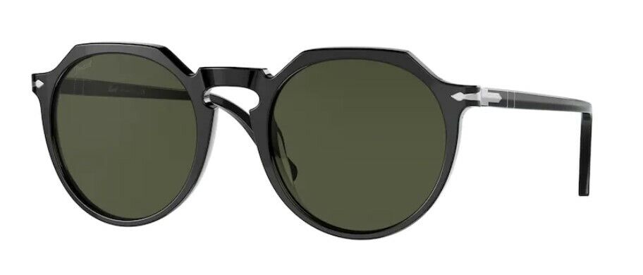 Persol 0PO 3281S 95/31 Black/Green Unisex Sunglasses