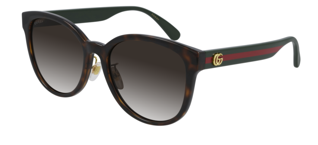 Gucci GG 0854SK 003 Havana Green/Brown Gradient Women's Sunglasses