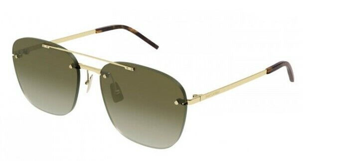 Saint Laurent SL 309 003 Gradient Gold/Brown Rimless Metal Unisex Sunglasses