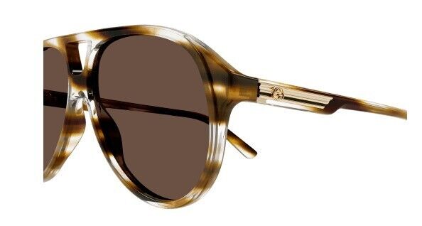 Gucci GG1286S 003 Havana/Brown Soft Square Men's Sunglasses