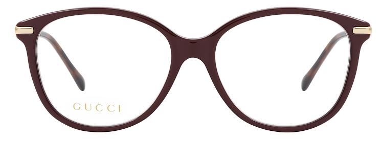 Gucci GG 0967O 003 Brown/Gold Cat Eye Women's Eyeglasses