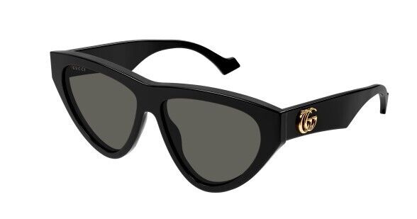 Gucci GG1333S 001 Black/Grey Cat Eye Women's Sunglasses