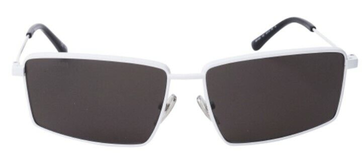 Balenciaga BB0195S 002 White/Grey Metal Full-Rim Rectangle Men's Sunglasses