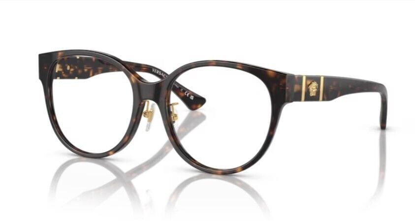Versace 0VE3351D 108 Havana/Clear Oval Women's Eyeglasses