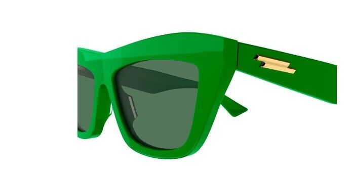 Bottega Veneta BV1121S 005 Green/Green Cat Eye Unisex Sunglasses