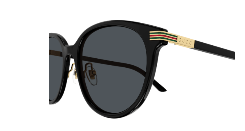 Gucci GG1452SK 001 Black/Grey Cat Eye Women's Sunglasses