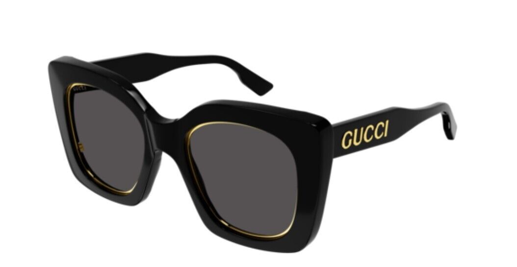 Gucci GG1151S 001 Black/Grey Cat-Eye Women's Sunglasses