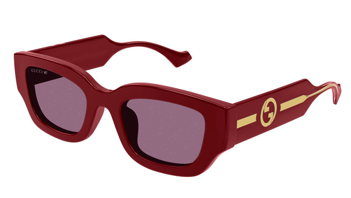 Gucci GG1558SK-005 Burgundy/Red Square Women's Sunglasses